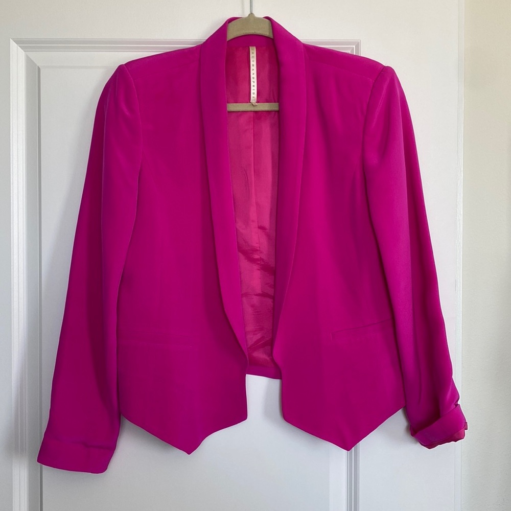 Hot Pink Silk Blazer